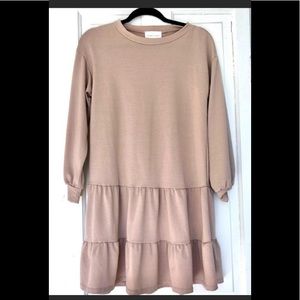 NWT French grey stitch fix tiered sweatshirt dress